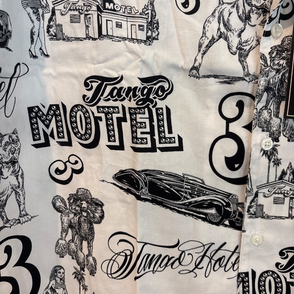 Tango Hotel X Mr. Cartoon Short Sleeve Button-Down Shirt Men’s - Picture 3 of 4